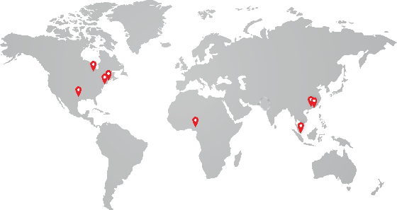 mapa mundial de nuestras oficinas